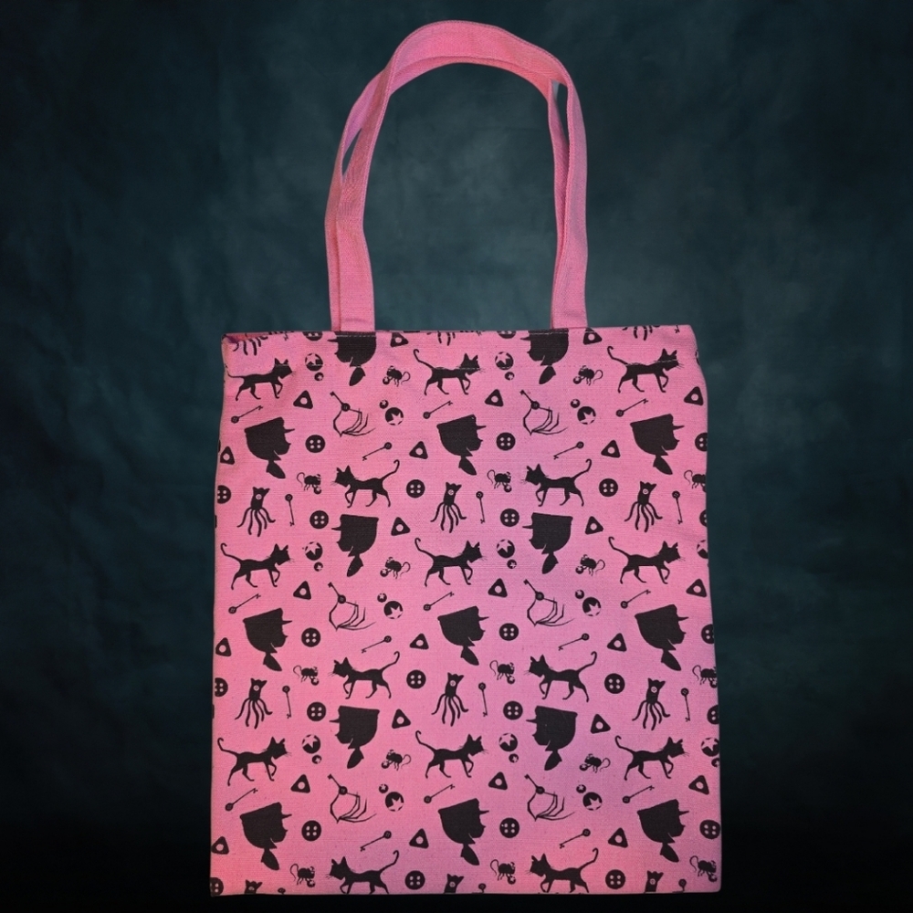 Coraline‎ Silouette Tote Bag- Pink & Black - Picture 4 of 5